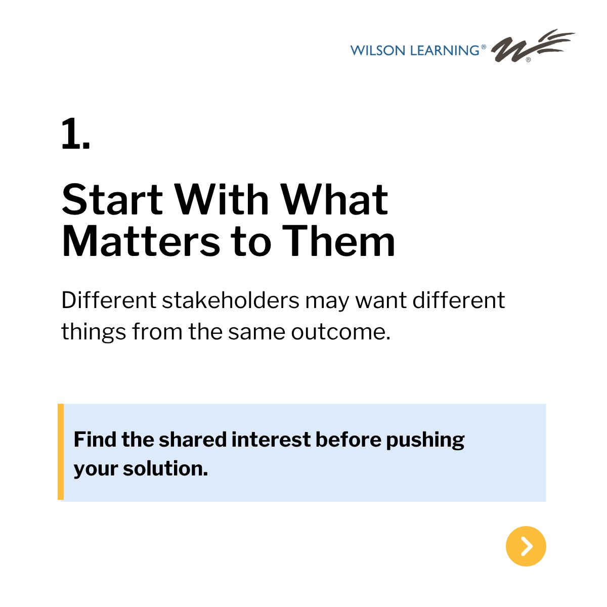WilsonLearning's tweet photo. Building consensus doesn’t always come with formal authority.

What has helped you build consensus when you couldn’t simply make the decision yourself?

#learninganddevelopment #traininganddevelopment #leadershiptraining #leadershipdevelopment #leadershipskills #leadership https://t.co/4RQviAnAhD