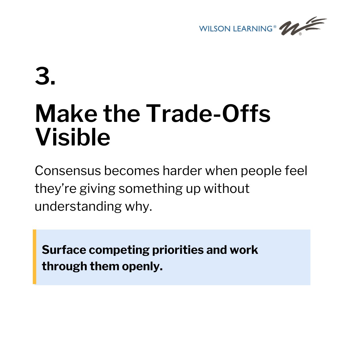 WilsonLearning's tweet photo. Building consensus doesn’t always come with formal authority.

What has helped you build consensus when you couldn’t simply make the decision yourself?

#learninganddevelopment #traininganddevelopment #leadershiptraining #leadershipdevelopment #leadershipskills #leadership https://t.co/4RQviAnAhD