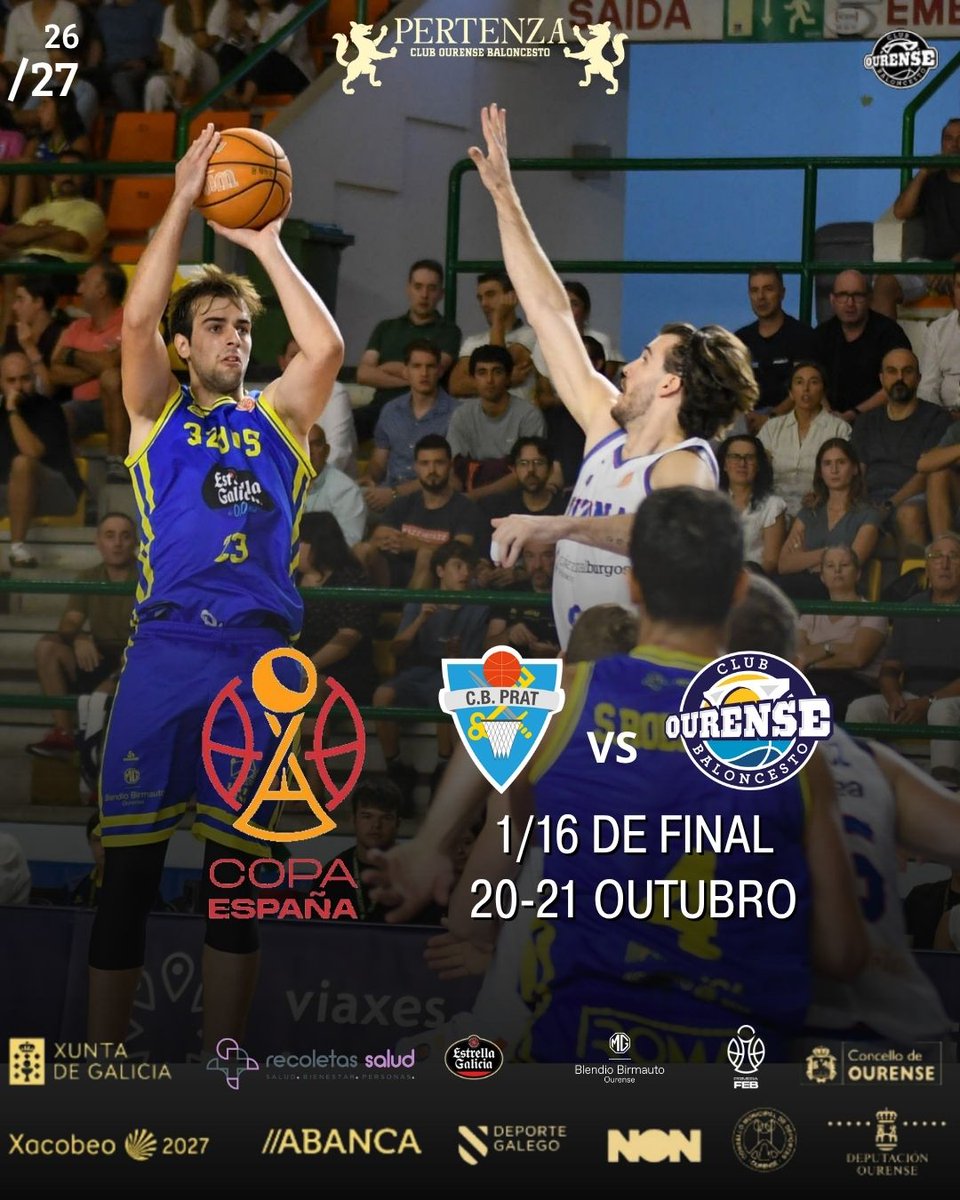 COBSAD's tweet photo. Xa temos rival para os dezaseisavos de final da #CopaEspañaFEB 🏆

O noso camiño comeza en Barcelona, onde nos mediremos ao @CBPrat  o 20/21 de outubro.

O ano pasado quedámonos preto. Este ano imos a por máis.

#ForzaCOB #Pertenza https://t.co/ft5vuigUdr