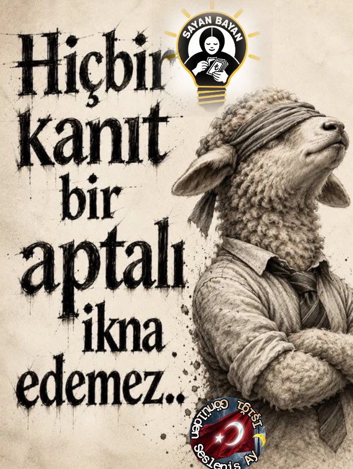 RefikAy9's tweet photo. "Hiç bir kanıt bir aptalı ikna edemez!" https://t.co/qG2zzuIiqo