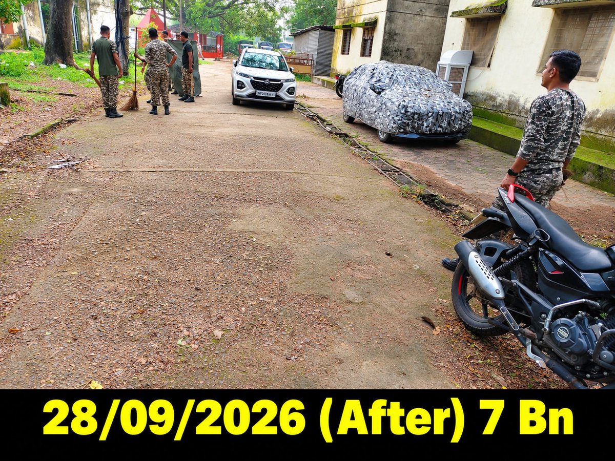 007bn_CRPF's tweet photo. Swachhata Hi Seva-2026 (SHS) Campaign-2026 organized on 28/09/2026 at Police Line Kirnapur Balaghat (M.P.) 07 BN #SHS2026, #SwachhataHiSeva2026
@SwachhBharatGov
@swachhbharat
@MoHUA_India
@MoJSDDWS https://t.co/YibSQGfKnN