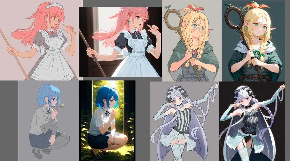 ephtracy's tweet photo. ...some outputs of the image generator from flat shading (2/3) https://t.co/3Ung7qLzjs