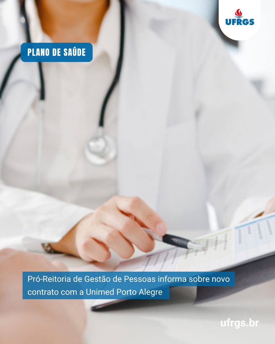 ufrgsoficial's tweet photo. Entra em vigor nesta quinta-feira, 1º de outubro, o novo contrato de assistência à saúde da UFRGS com a Unimed Porto Alegre. 
Leia mais em https://t.co/RCcfVTDtOX https://t.co/s7g4CYUltM