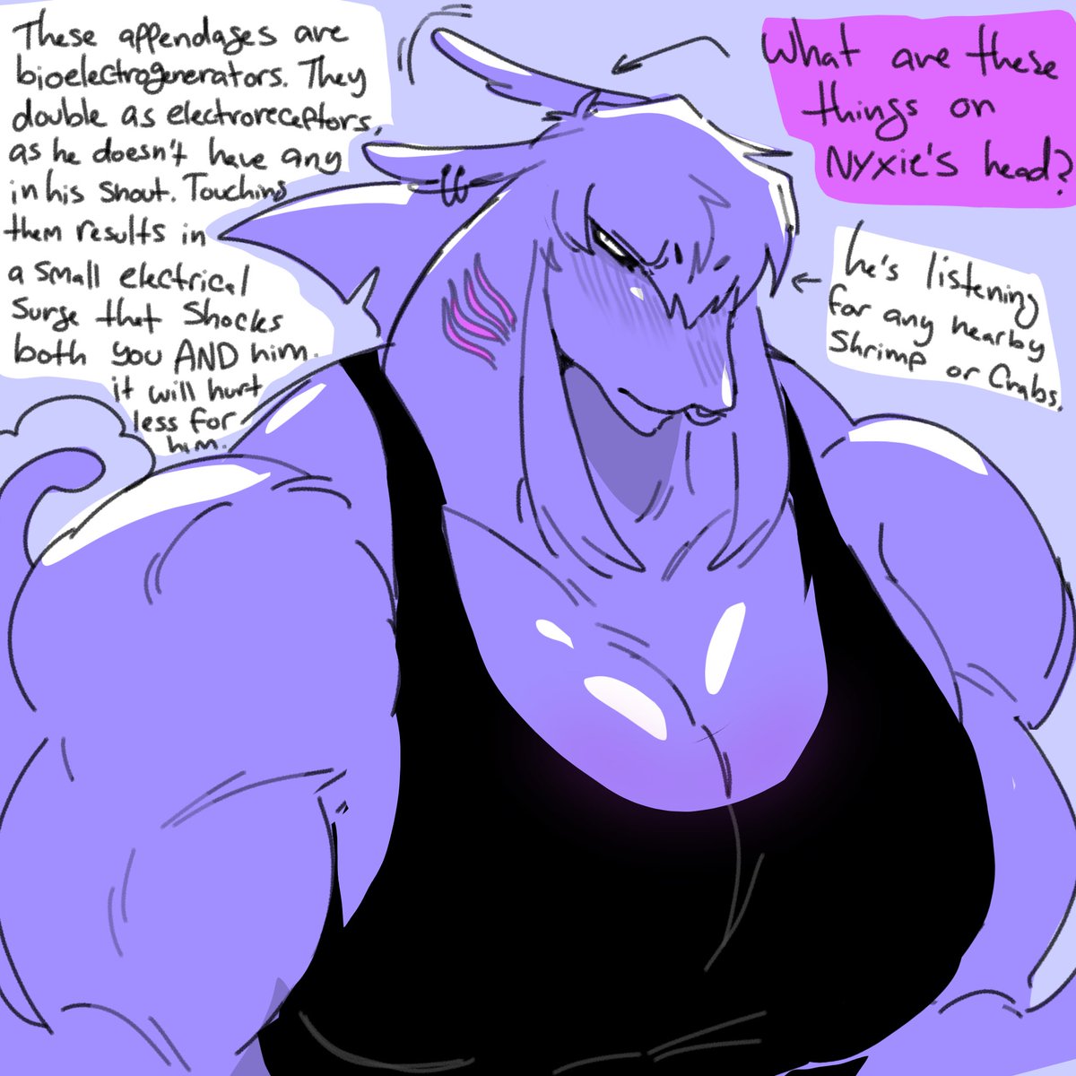 cclownteeth's tweet photo. [warmup] [oc lore] nyxie’s head thingies https://t.co/vwlix6iO9u