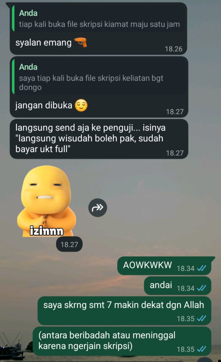 babieshawe's tweet photo. one day gue akan menertawakan ini kalo dah lulus dari unti itu https://t.co/I4QPm3BQ5x