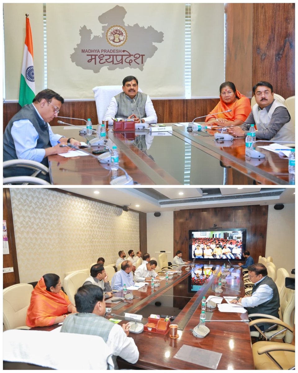 nsp2106's tweet photo. ‘सेवा संकल्प यात्रा’ के उज्जैन पहुँचने पर आज आयोजित कार्यक्रम को माननीय मुख्यमंत्री @DrMohanYadav51 जी ने मंत्रालय से वर्चुअल माध्यम से संबोधित किया।

इस अवसर पर कैबिनेट मंत्री श्रीमती संपतिया उइके जी उपस्थित रहीं।

#SevaYatra #SevaSankalpAbhiyan https://t.co/FuOZjGhq9A