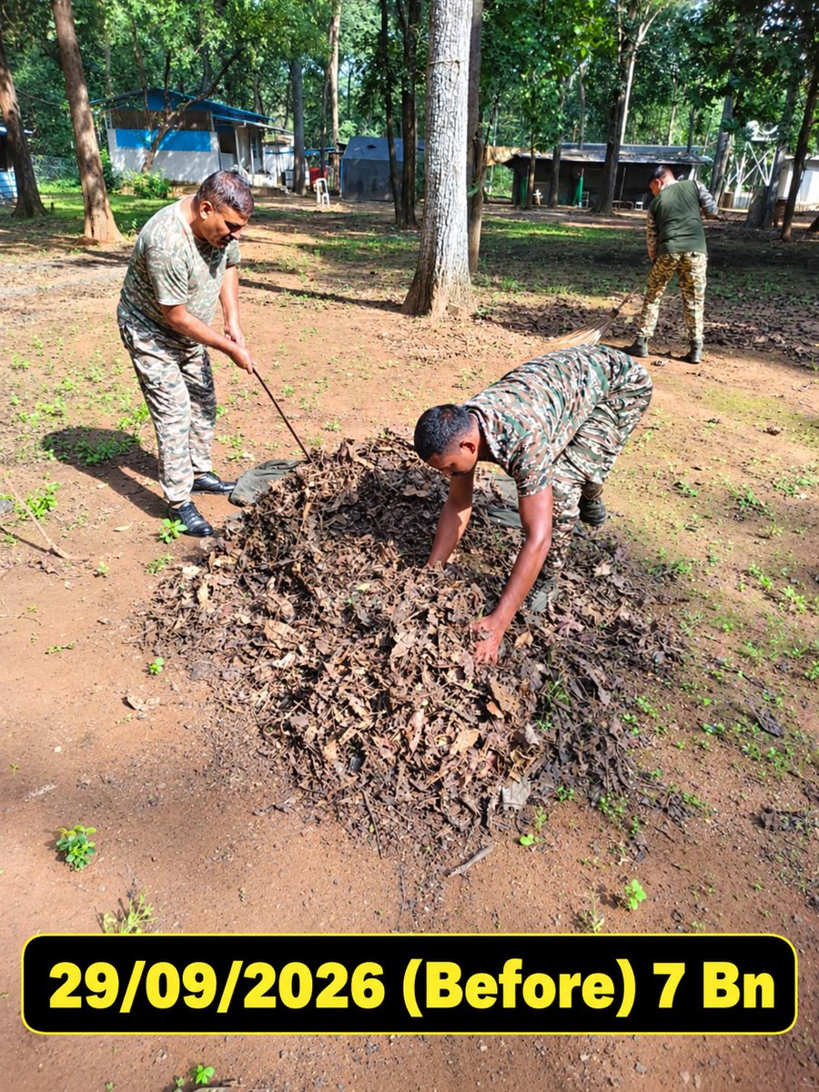 007bn_CRPF's tweet photo. दिनांक 29सितंबर 2026 को 7वीं वाहिनी, CRPF, धर्मरा, जिला बालाघाट (मध्य प्रदेश) की ओर से आयोजित स्वच्छता ही सेवा (SHS) अभियान के तहत व्यापक साफ-सफाई की गई। #SHS2026 #SwachhataHisewa2026 https://t.co/gNmvZ21a0V