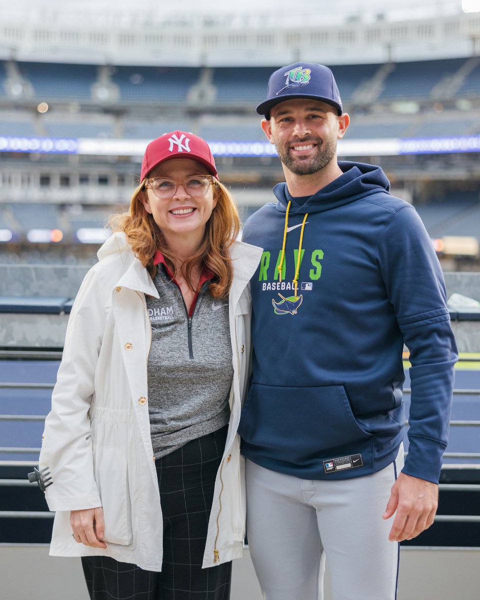 FordhamAlumni's tweet photo. Talk about a homecoming ⚾ Former Ram, @RaysBaseball player, and @MLB All-Star Nick Martinez joined us at the 8th annual Fordham Night at Yankee Stadium last week, catching up with alumni.

Read more: https://t.co/xlpFFoJG1k

#NickMartinez #TampaBayRays #MLB #FordhamAlumni https://t.co/JP5mIyvvZE