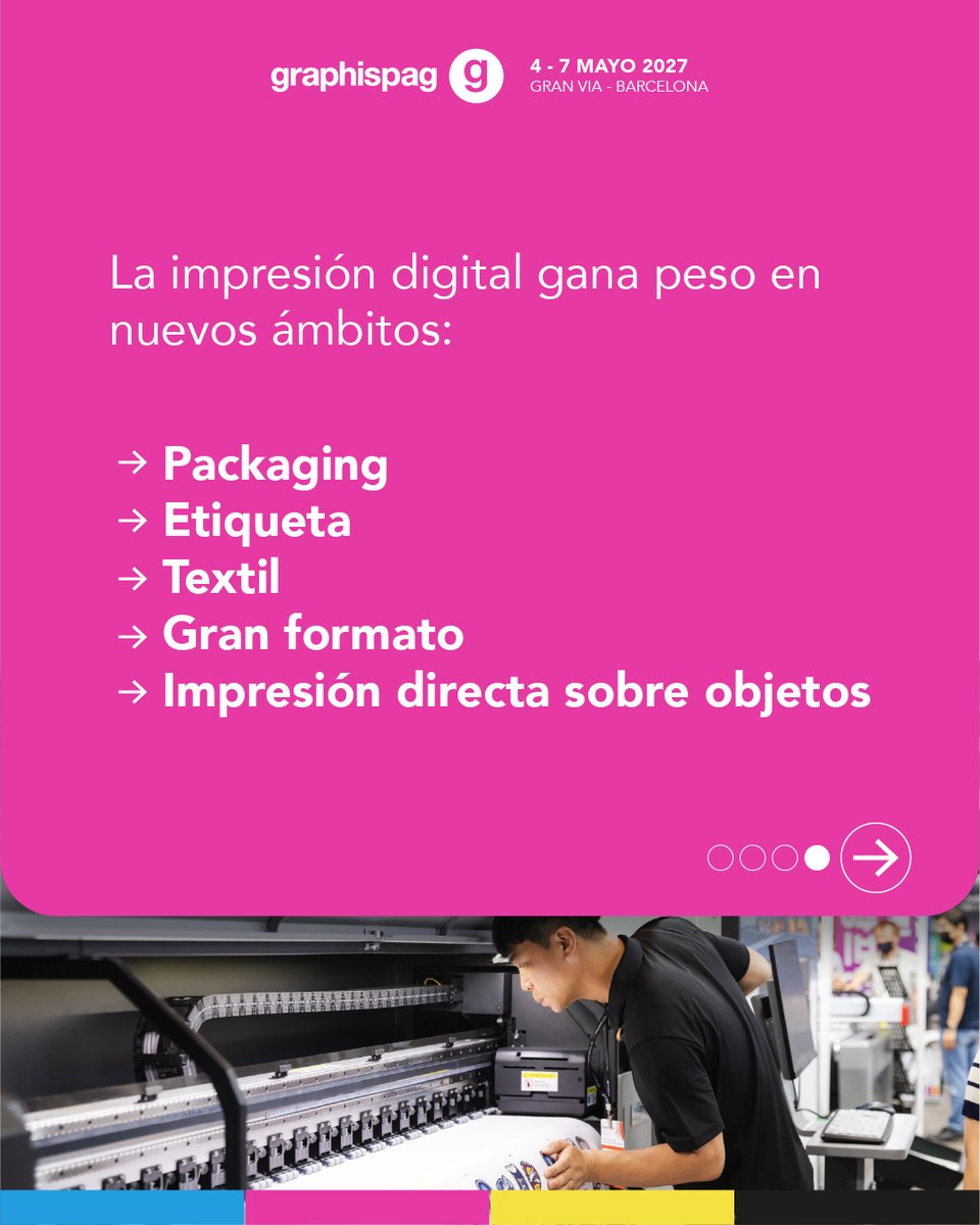 graphispag's tweet photo. Descubre en este carrusel algunas de las tendencias observadas en el World Print &amp; Communication Congress y K PRINT 2026, celebrados en Corea del Sur, que muestran como la tecnología se integra para crear procesos más inteligentes, eficientes y conectados.  🔜 https://t.co/ztMzBmsQeX