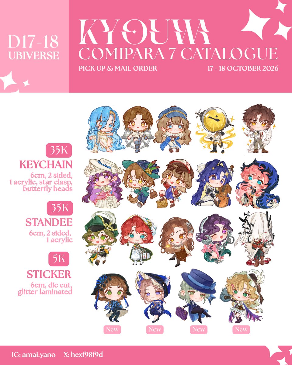 hexf98f9d's tweet photo. COMIPARA 7 CATALOGUE
💖 + 🔄 Are Appreciated!

📍Booth: Ubiverse [D17-18]
📆 Pre Order: 30 Sept - 9 Oct 2026
💌 Pick up &amp; Mail Order
🍰 Fandom: Reverse 1999, PRSK

#Comipara7 #CMPR7 #Comipara

🔗 Gform link and real pict sample below ⬇️

(1/3) https://t.co/619uk8jtzF