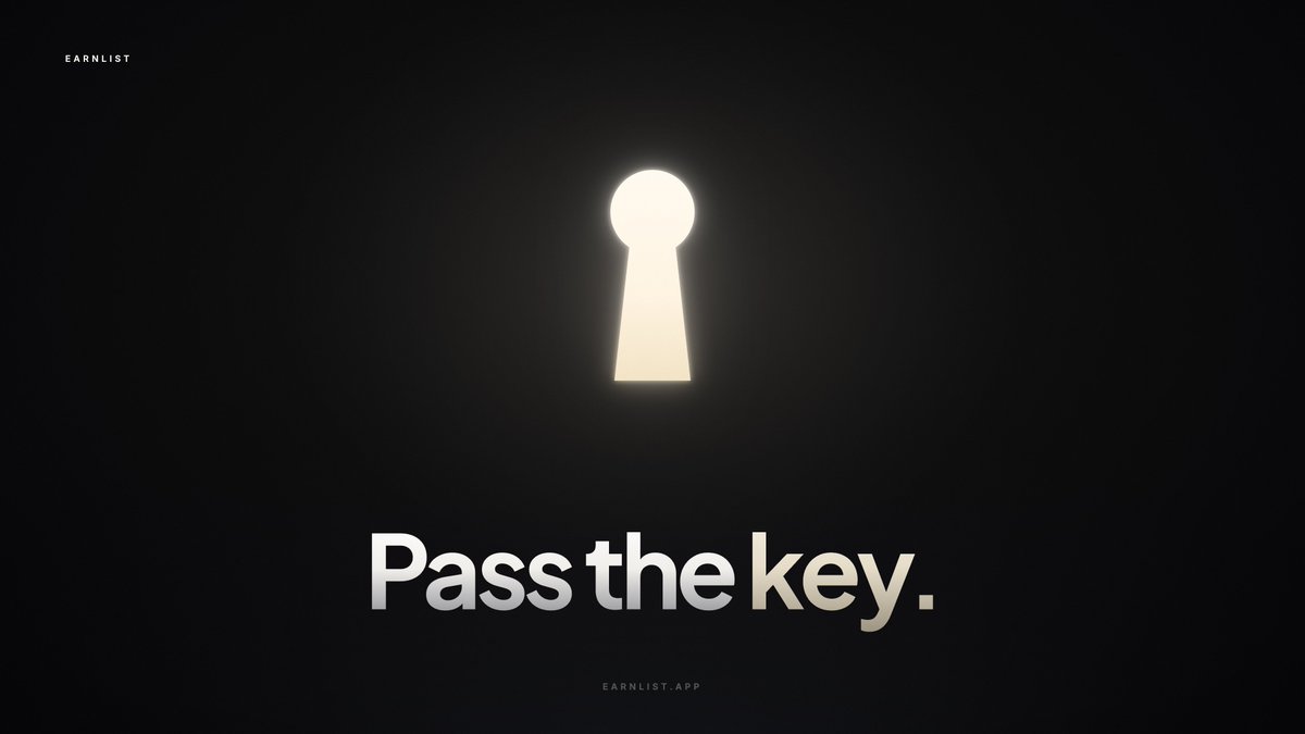 Earnlist's tweet photo. Why is EarnList invite-only?
Because every spot is earned, and every member is real.

We see how many of you want in. We're not lowering the bar.
We're handing you the keys 🔑

Already inside? Drop your ref code below.
Still outside? Your invite is in the replies 👇 https://t.co/tfBD6Acseu