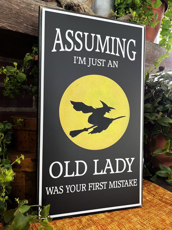 CountryWorkshp's tweet photo. Check out Assuming I'm Just an Old Lady #mistake #broomstick #witchywoman #smilett23 https://t.co/XOzLIb850p https://t.co/o7qvZUpGbi