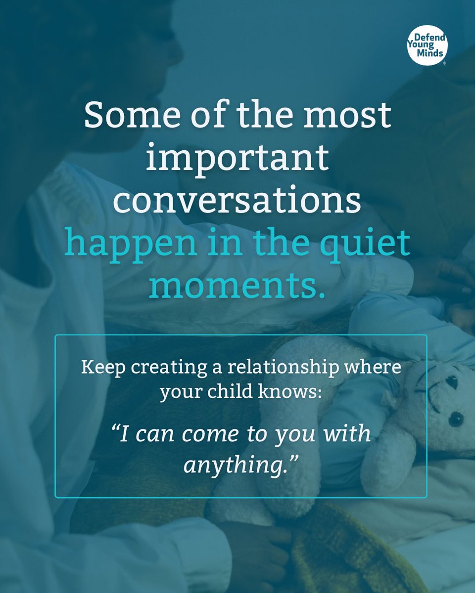 DefendYM's tweet photo. Tonight, try asking: “What was the best part of your day?”

“Was there anything today that made you uncomfortable or confused?”

“Is there anything you’ve wondered about but haven’t asked me?”

Keep listening. Keep reminding them:

“You can always come to me.”

#ParentingTips https://t.co/ThoozB19GW