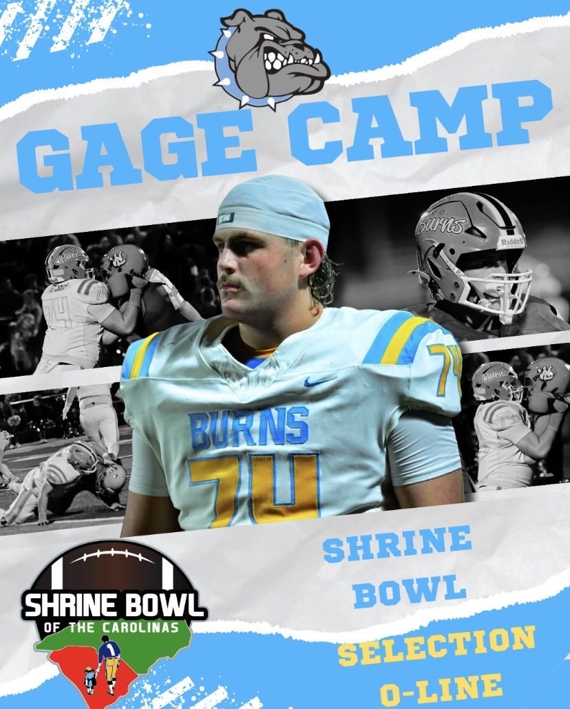 gage_camp88's tweet photo. I have been incredibly blessed to be selected to play in the Shrine Bowl on December 19th. It is truly an honor and I cant wait to compete.
@DevineDomino @burns_football @burnsbulldogs @pepman704 @DorienStarnes @ColsonMiller2 @ShrineBowlNCSC https://t.co/yUzSP9H3GF