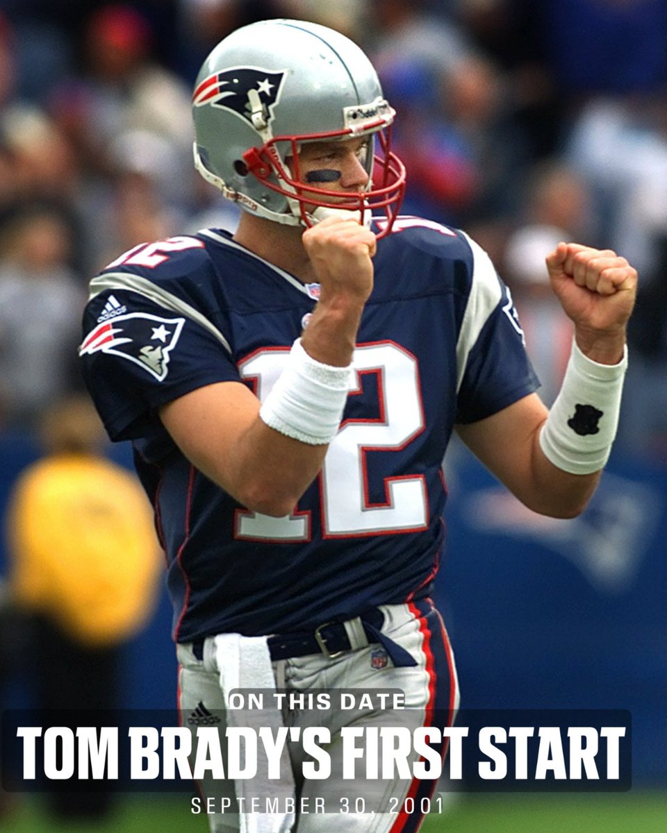 ESPNInsights's tweet photo. The beginning of a 7x Super Bowl-winning career 🏆

On this date in 2001, Tom Brady made the first of his NFL-record 333 career starts in the Patriots' 44-13 win over the Colts. https://t.co/ZlUa2vhM4A