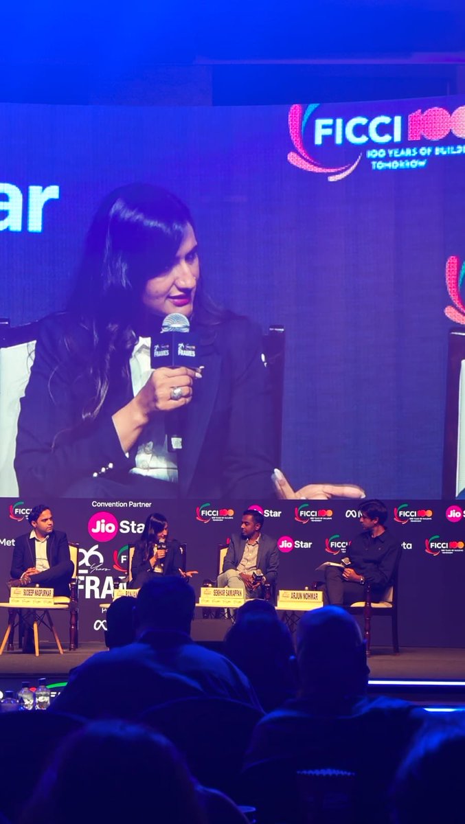 CreativeFirstIN's tweet photo. Short form content makes absolute sense because attention spans are coming down, but it funnels into other content on the platform. 
- Ranjana Mangla
#FICCIFRAMES2026
@FICCIFRAMES https://t.co/9l2qUCZRnU