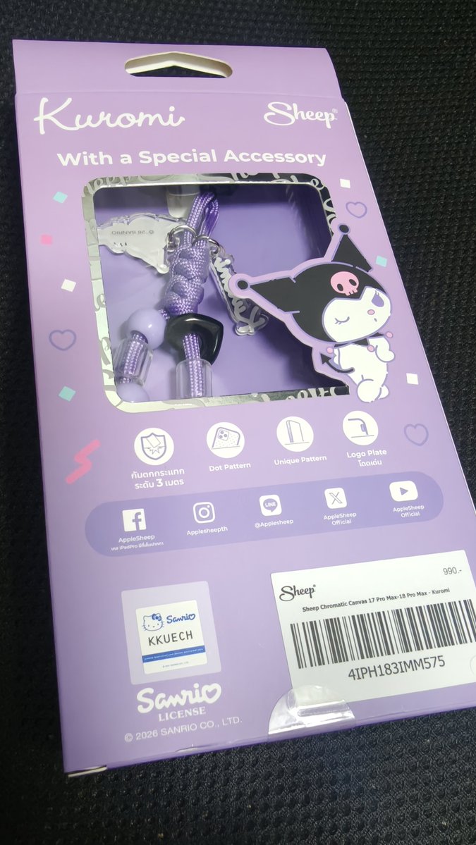 pearlfavv's tweet photo. ปล่อยขายเคสคุโรมิ 
💜 17/18 pro max + charm
🖤 990.- ส่งฟรีค่า
Dm/เม้น ได้เลยย

#SHEEP_SWTFINALEP 
#SHEEPxTeeTeePor 
#ตลาดนัดตี๋ตี๋ป๋อ 
#ตลาดนัดดูมันดิ https://t.co/46WQWY7vhW