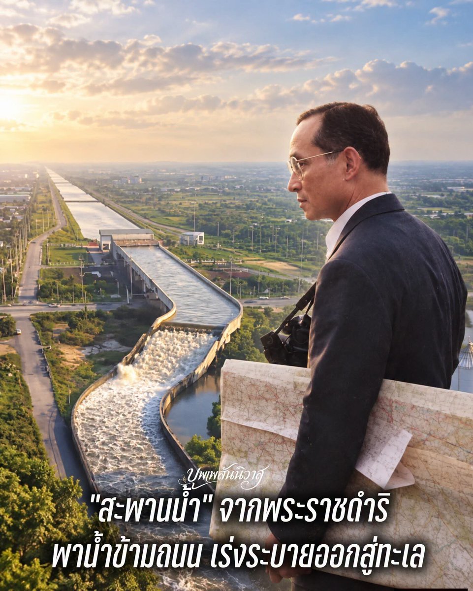 Army904Thailand's tweet photo. #เรารักสถาบันพระมหากษัตริย์
หลายคนขับรถผ่านถนนสุขุมวิท จังหวัดสมุทรปราการ อาจไม่เคยรู้เลยว่า…

เหนือศีรษะของรถที่กำลังวิ่งผ่าน มี “สายน้ำ” ไหลข้ามถนนอยู่จริง

นี่คือ “สะพานน้ำยกระดับสุวรรณภูมิ” ส่วนหนึ่งของโครงการระบายน้ำบริเวณสนามบินสุวรรณภูมิอันเนื่องมาจากพระราชดำริ https://t.co/FL327sQbKb