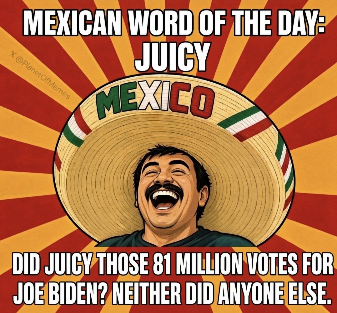 PlanetOfMemes's tweet photo. There's no way Joe Biden really got 81 million real votes. 

Mail-in voting = massive fraud. https://t.co/kKzsRjPgSf