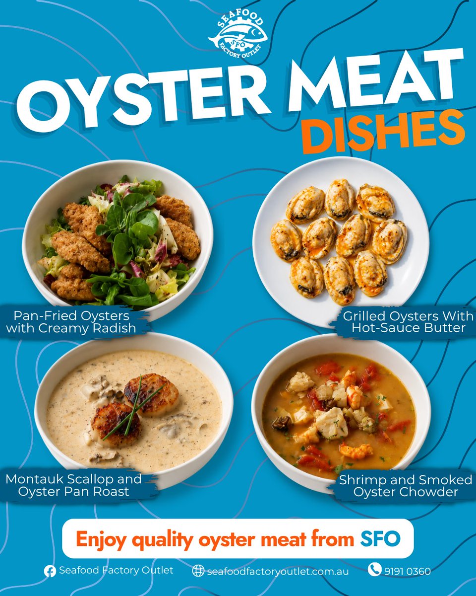 HansDel0nly's tweet photo. From hearty chowder to grilled dishes, our oyster meat is perfect for your favourite comfort meals. Visit us at 41 Clapham Rd, Regents Park, or order online for quick pickup today. https://t.co/1HqiG92RU9