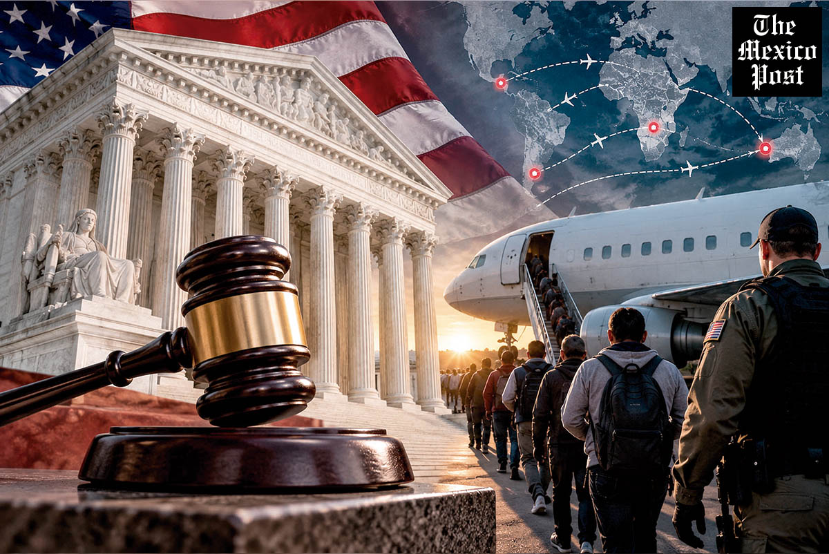 MexicoPost's tweet photo. #CorteSuprema de #EUA autoriza las #deportaciones de #migrantes a #TercerosPaíses
La decisión permite al #gobierno de @realDonaldTrump retomar #temporalmente las #expulsiones mientras el #MáximoTribunal analiza de fondo la #legalidad de la medida.
https://t.co/iauzMjUnxq https://t.co/uT0KxBYy1X