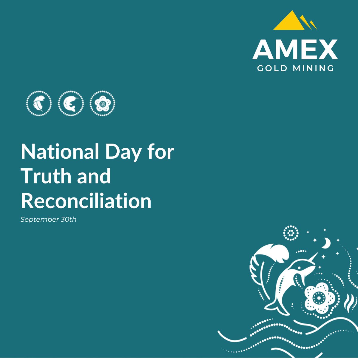 AmexGoldMining's tweet photo. Aujourd’hui, en cette journée nationale de la vérité et de réconciliation prenons un moment pour réfléchir, apprendre et nous souvenir.

Today, on this National Day for Truth and Reconciliation, let us take a moment to reflect, learn, and remember. https://t.co/s3xnnuqKaH