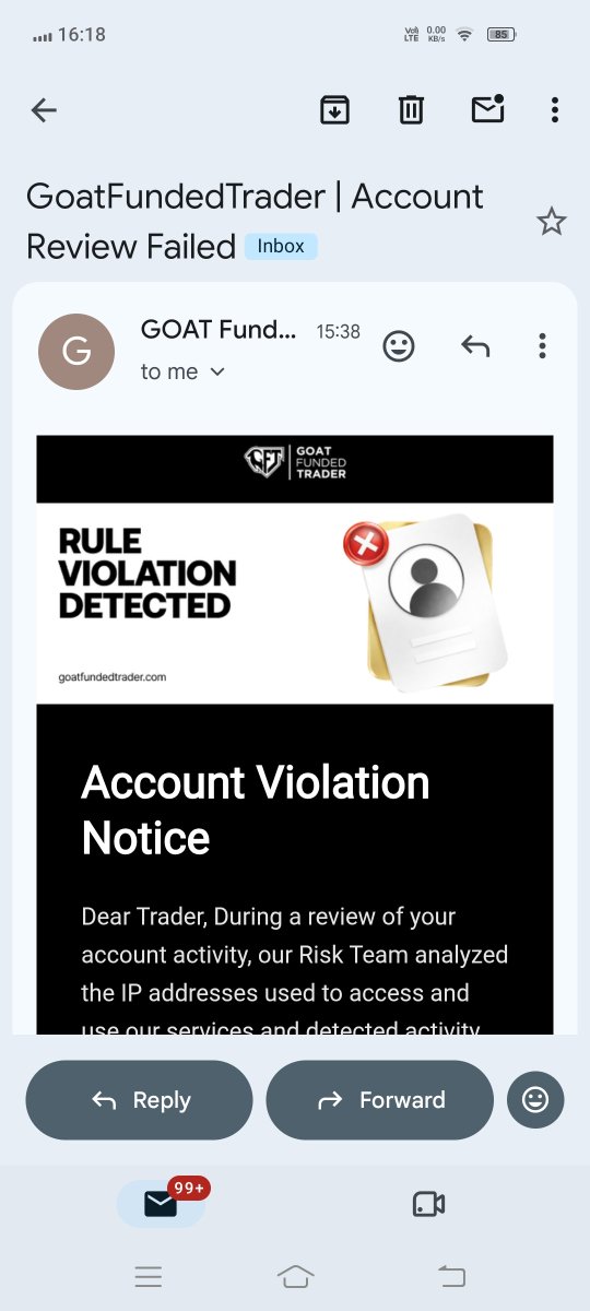 thefxwulf's tweet photo. Today marks the 8th day, and I still haven’t received any response. I did not violate any VPS rules. Please review my case and provide clear proof of the alleged violation. I’m requesting a fair and transparent resolution @GoatFunded @EdwardXLreal @PropFirmMatch @PropFirmsGuru https://t.co/596A7QpxxQ