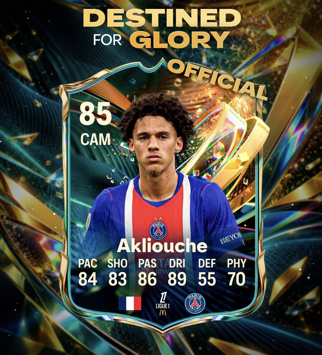 IvoXxX's tweet photo. 🚨 AKLIOUCHE 🇫🇷 ESTADÍSTICAS OFICIALES ✅️

VIERNES SBC ✅️

Recuerden que es una carta Live…. Siendo del psg sube seguro, si no piden un ri��ón es un sbc obligatorio. https://t.co/kS9CbAdOvK