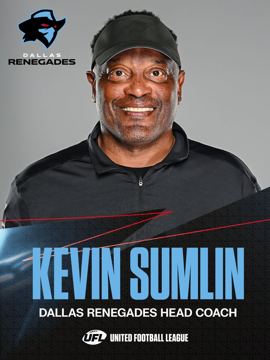 UFLRenegades's tweet photo. Kevin Sumlin named Head Coach of the Dallas Renegades. 

Welcome home, Coach! https://t.co/C3j6k0Hmym