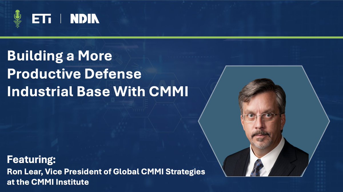 EmergingTechETI's tweet photo. 🎙️Podcast Release: In this episode, Dr. Arun Seraphin, speaks with Ron Lear, Vice President of CMMI Global Strategies at the CMMI Institute, about how CMMI can help organizations improve performance across various platforms.

Watch here: https://t.co/qPhnJhho2i 

#CMMI https://t.co/yBpr44nJcz