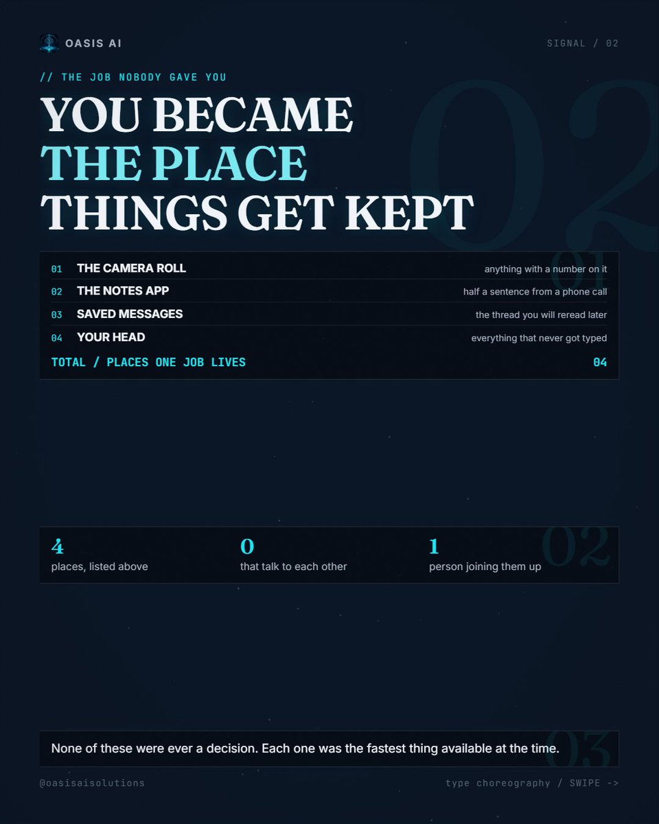 Conaugh90210's tweet photo. Scroll back through your camera roll. If it is mostly screenshots of invoices, confirmations and things you did not want to forget, you have quietly become the storage layer for your own business. The work is not the part that wears you out; holding all of it in one head is. https://t.co/BPp7Emgzkb