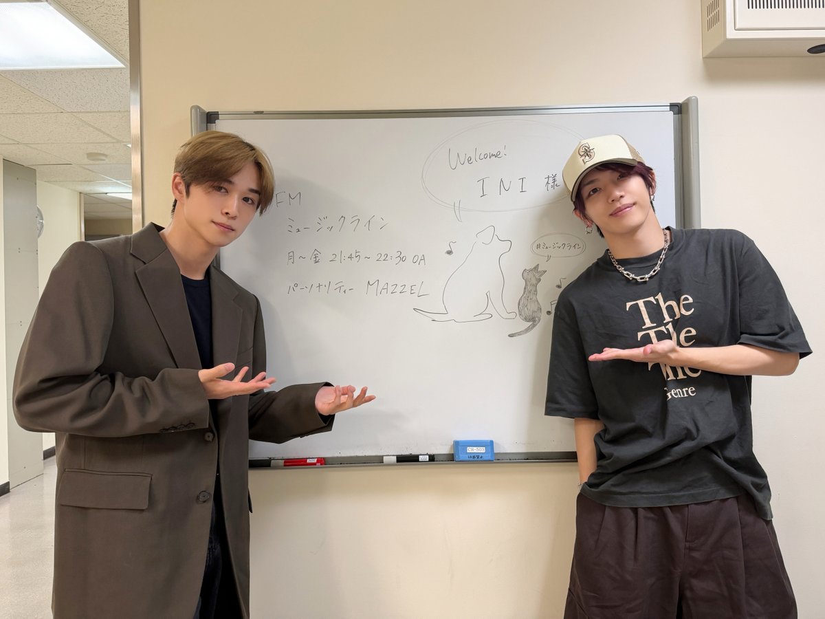 official__INI's tweet photo. [📸] 260930
NHK-FM
「#ミュージックライン」

#後藤威尊 #髙塚大夢 が出演しました🕊️🐹
ありがとうございました！

@nhk_musicjp
#INI #Todays_INI https://t.co/8NHQRMfEUl