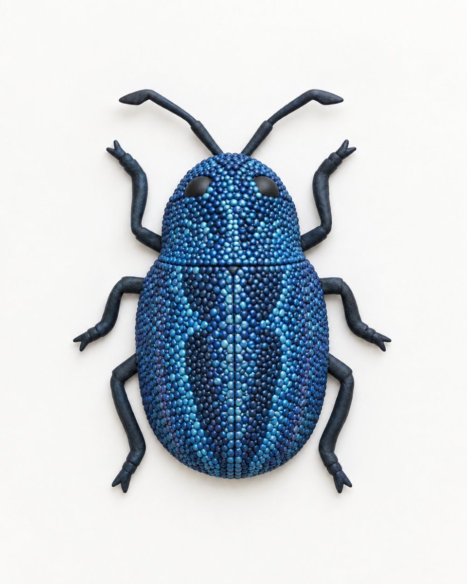 CSavelsArt's tweet photo. Meet Dandyβan eye-catching beetle with iridescent blue hues and striking features. A true statement piece in nature-inspired art! π¦β¨ #BeetleArt #InsectSculpture #NatureInspired #ContemporaryArt #Collectibles https://t.co/9wzcXpFvOm