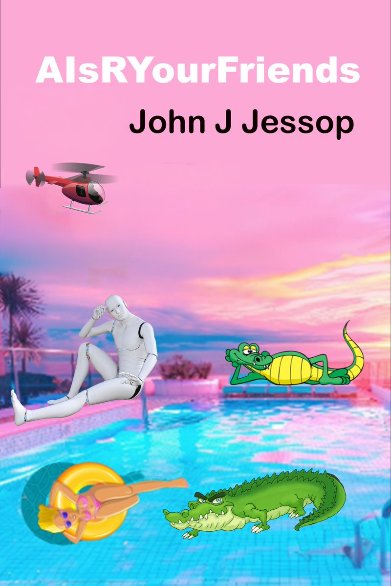 dr_jessop's tweet photo. New humorous mystery, new book cover. This dysfunctional PI couple has to go to the wacky place where big pharma collides with artificial intelligence to catch a killer. It’s a wild and crazy romp. https://t.co/n00R66jqcH #mystery #humor #funread #wacky #ebook #readers #AI https://t.co/d4QlCEiyiF