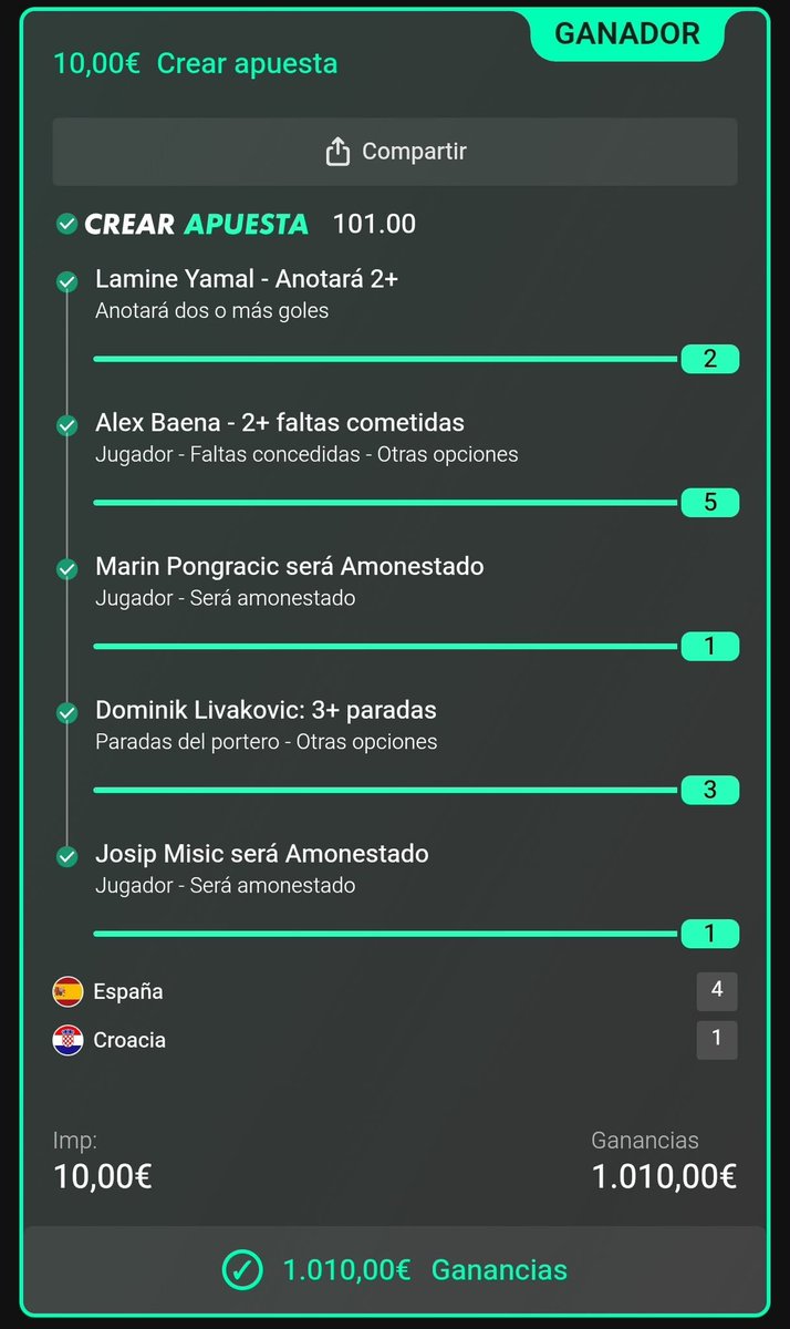 borracholudo's tweet photo. 9/9 seguidas✔️ Somos los dioses de este deporte

Saqué la 101 de España Croacia sin despeinarme🇪🇸🇭🇷

Miedo me da lo que seremos capaces hoy con la 500 ⬇️ https://t.co/kdoivPljIz