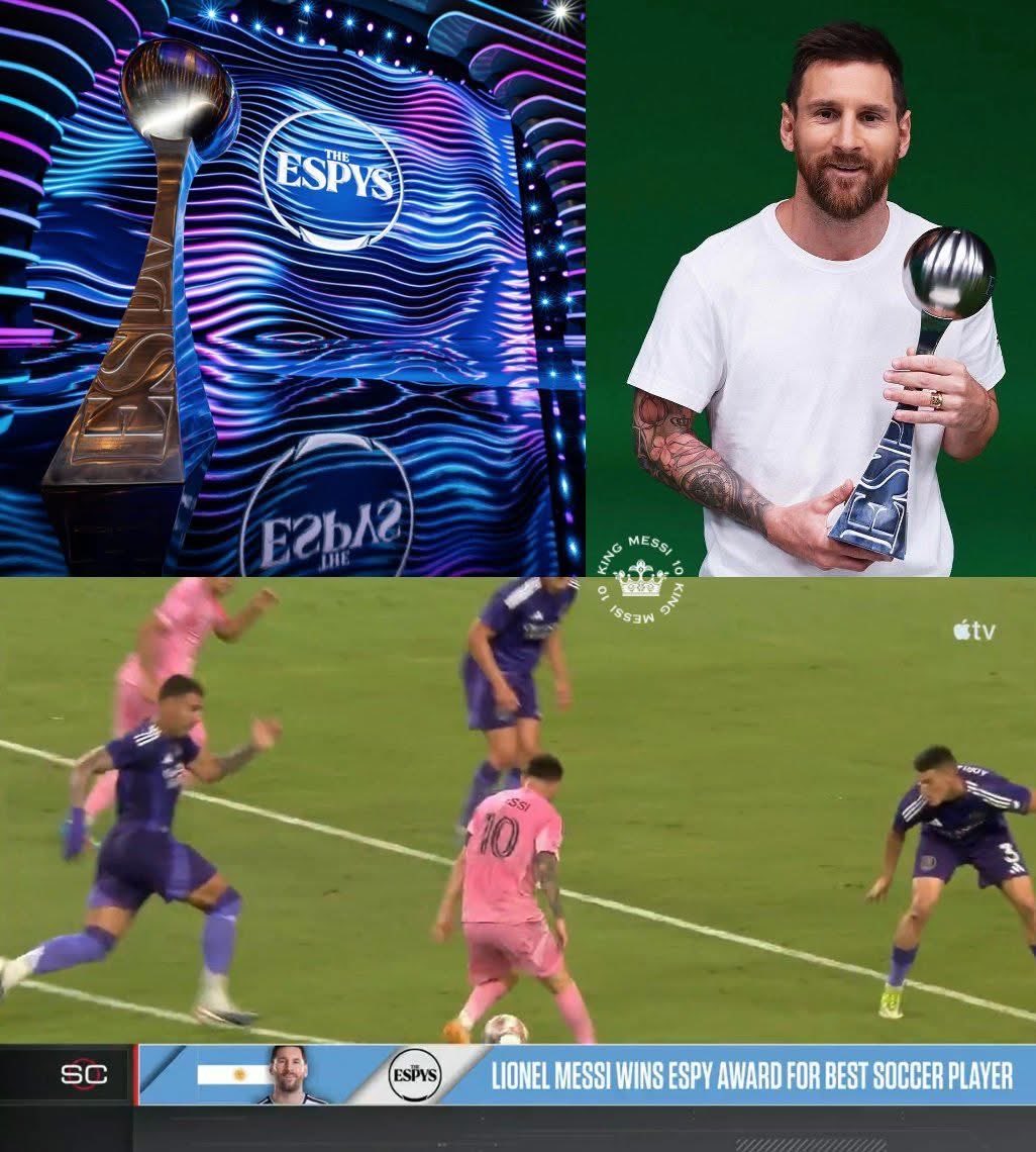 GOA10T's tweet photo. 🚨🇦🇷 ليونيل ميسي تُوّج بجائزة أفضل لاعب كرة قدم لعام 2026 في حفل ESPYS! 🏆🐐

وبهذا أصبح ميسي أكثر لاعب كرة قدم تتويجًا بجوائز ESPY، برصيد 3 جوائز:

🏆 2019 — أفضل لاعب كرة قدم دولي
🏆 2023 — أفضل لاعب كرة قدم
🏆 2026 — أفضل لاعب كرة قدم

3 جوائز ESPY لأسطورة واحدة! 👑🇦🇷 https://t.co/JphXTw83mC