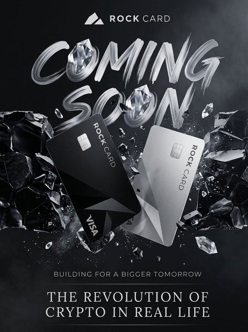 RockCard_EN's tweet photo. The future is almost here. Get ready to experience the revolution with Rock Card. 🚀
#RockCard #ComingSoon #CryptoCard https://t.co/5HjDbWKX8R