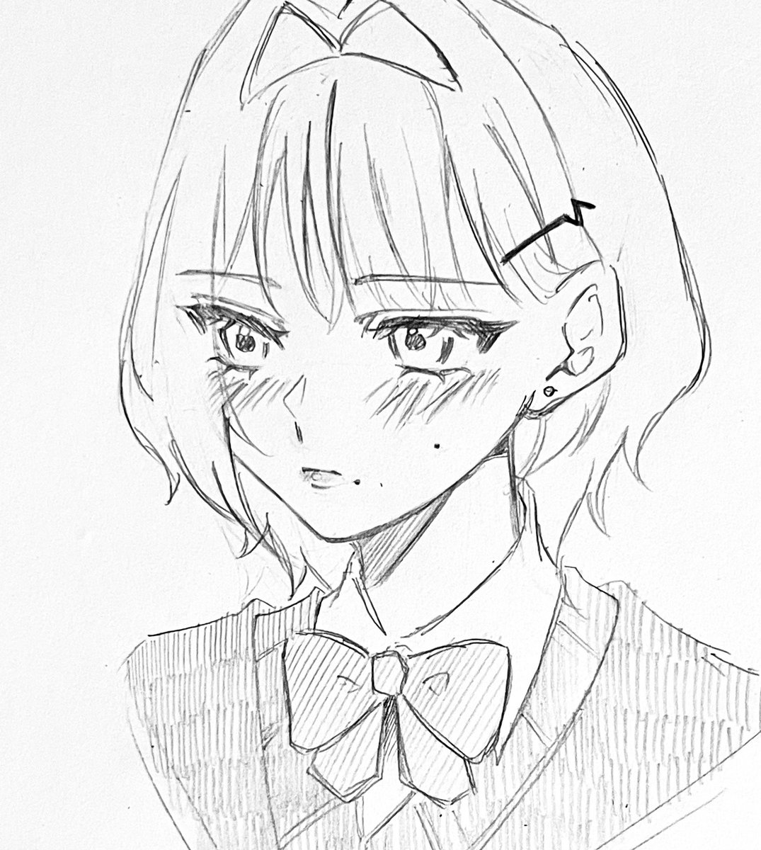 M0rbys's tweet photo. 学校で描いたやつです( ¨̮ )

 #イラスト  #アナログイラスト https://t.co/4O9HM8w2KV