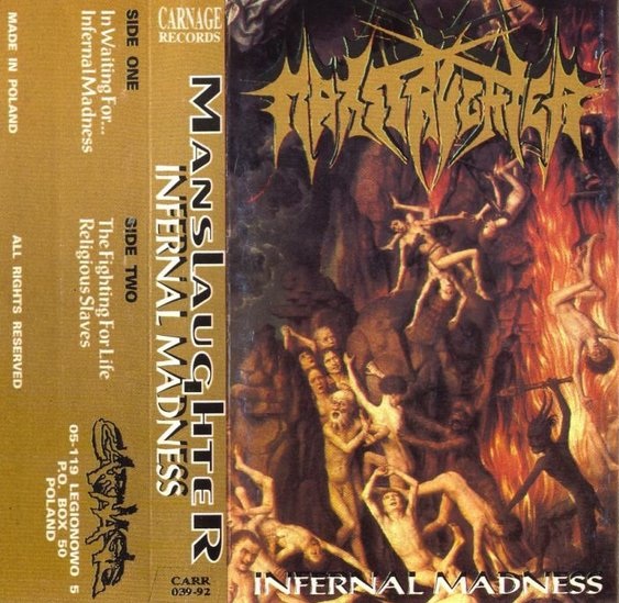 FMisanthropia's tweet photo. MANSLAUGHTER - Infernal Madness 
Demo 
Independent 1991
Carnage Records 1992
Death Metal from Poland

Full demo:
https://t.co/PIAznRUW0l https://t.co/z25HU1OTem