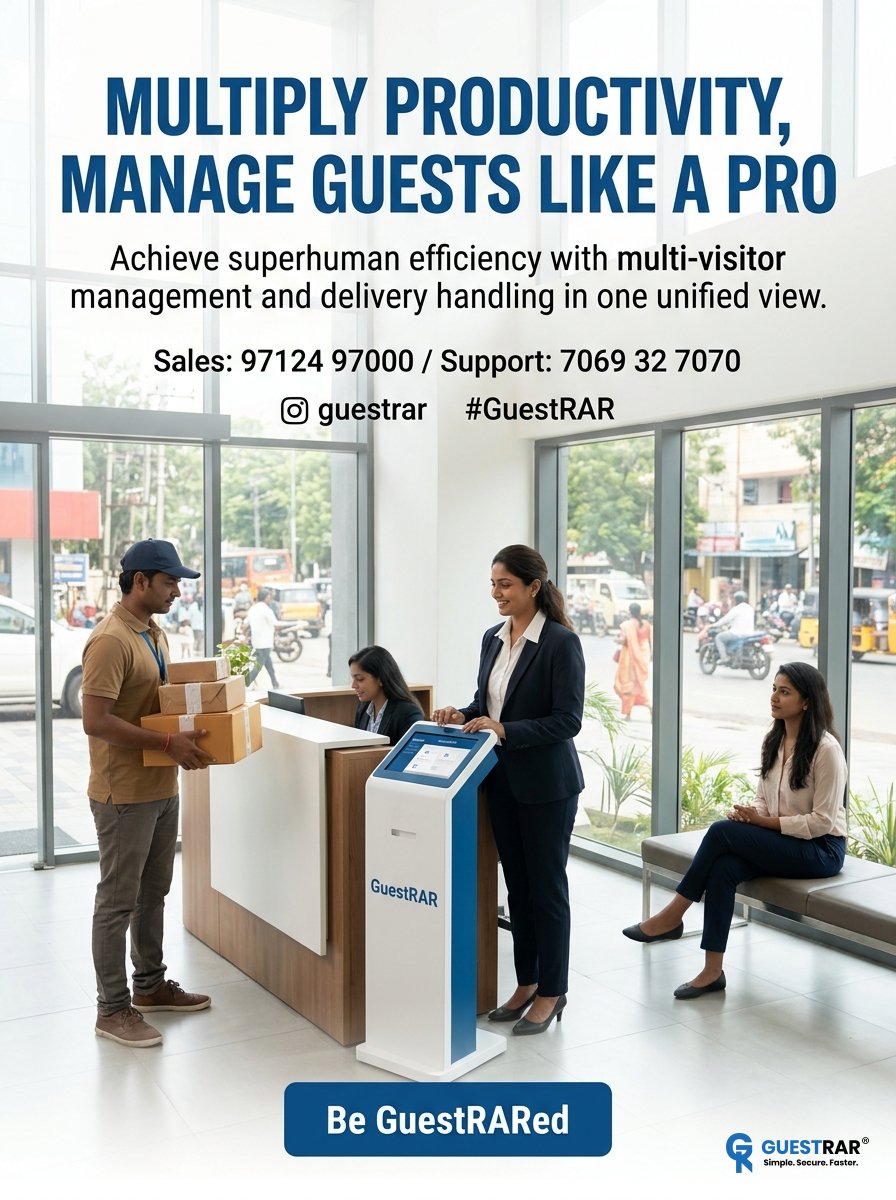 guestrar's tweet photo. Manage all your visitors and deliveries seamlessly with GuestRAR! Multiply your front desk productivity with super-human efficiency. Learn how to be #GuestRARed today. #OfficeSolutions #WorkplaceEfficiency https://t.co/kowr7KN3SZ