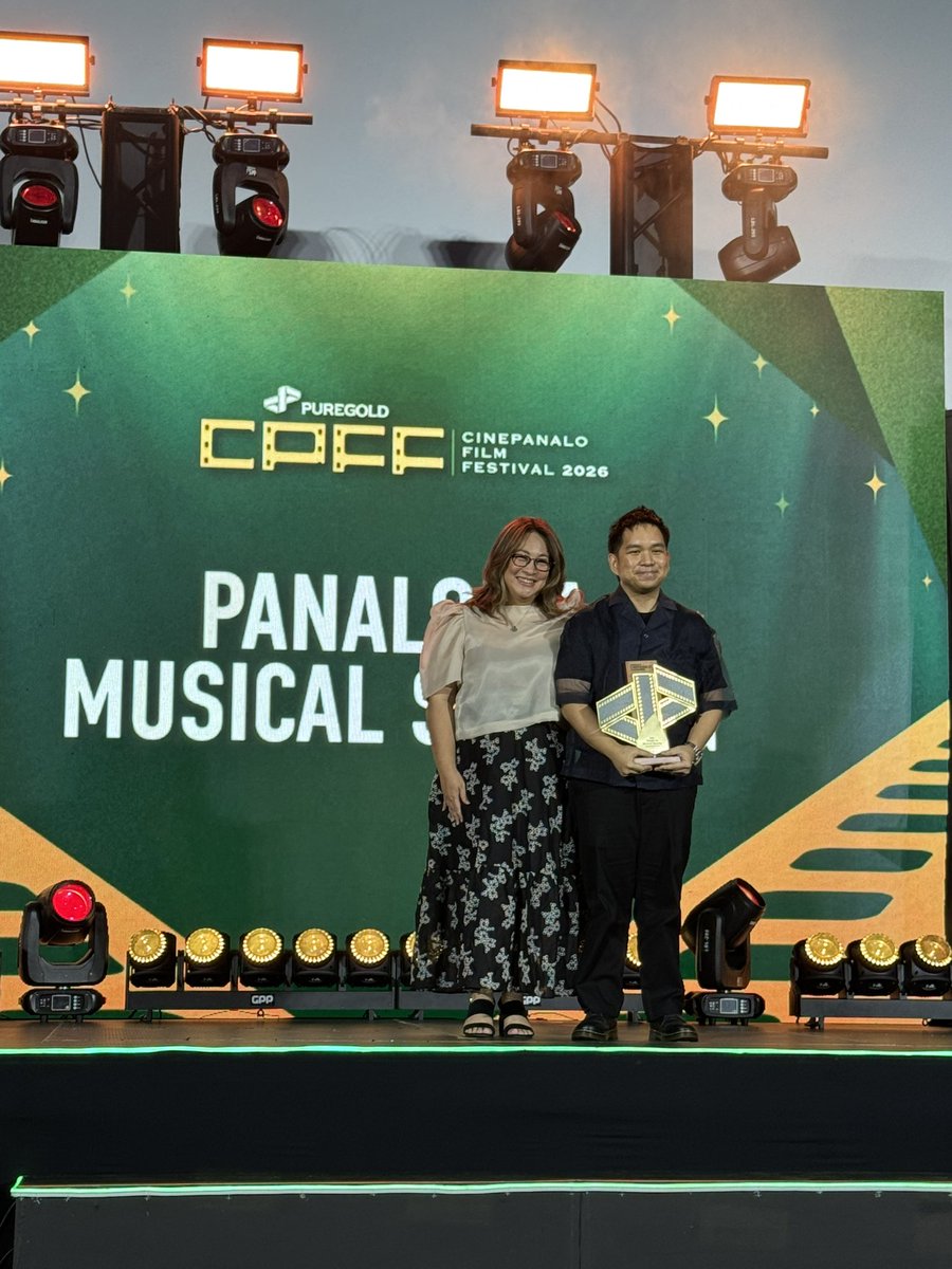 Puregold_PH's tweet photo. You made us feel what we need to feel using music, congratulations “Apol of my Ai” - Emerzon Texon for winning the Panalo Sa Musical Scoring in Full Length Film Category! 💚

#PuregoldCinePanalo2026 #PanaloSaHusay #AlwaysPanalo https://t.co/eSzzOy2tbT