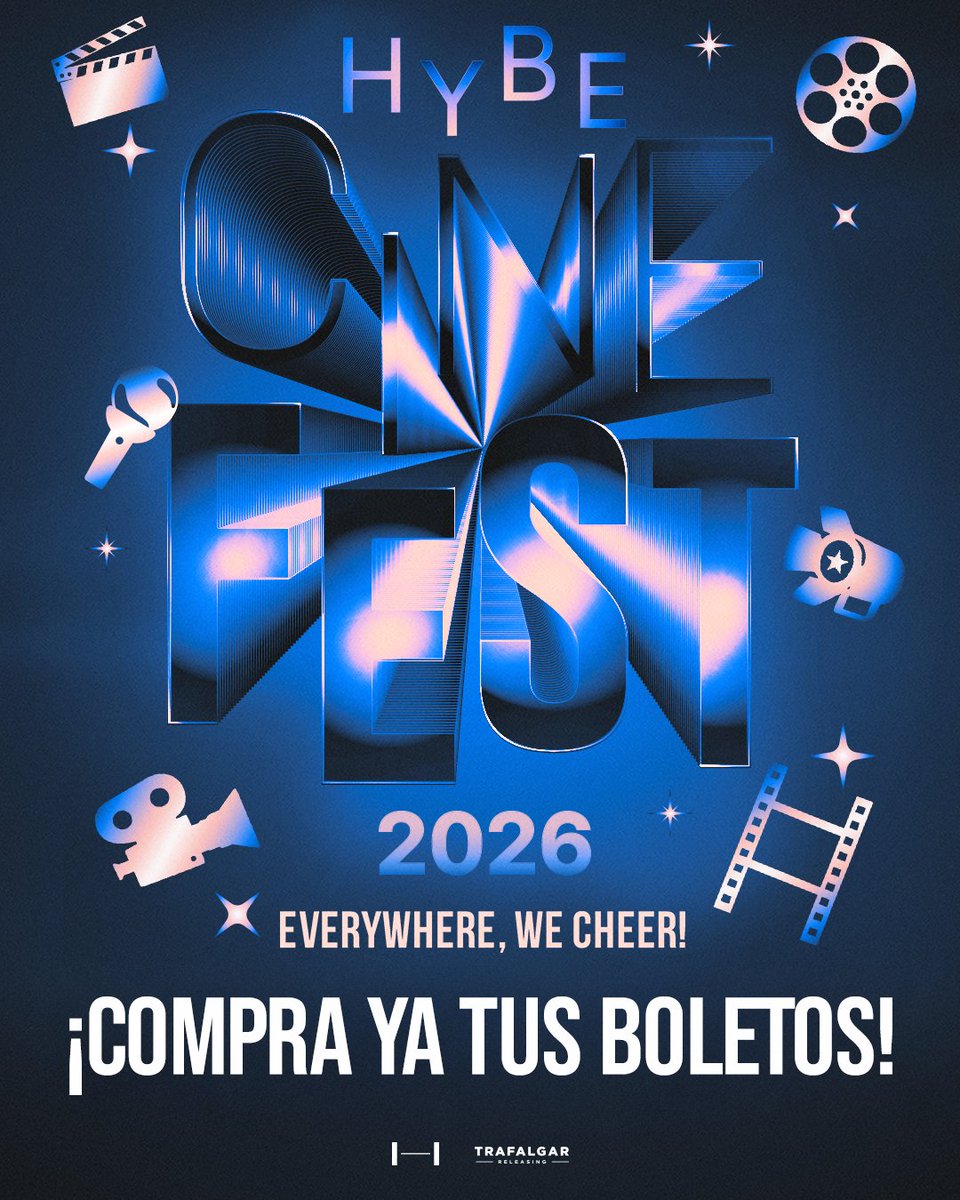 Cinepolis's tweet photo. ¡El momento que estábamos esperando por fin llegó! 🚨🫰 Ya puedes comprar tus boletos en preventa para el #HYBECineFest 2026. ✨ ¿Jalas a que lo vivamos juntos? 🎬🔥 Consigue tus entradas 👉 https://t.co/HuBIOu1bOt @MasQueCineLatam https://t.co/R3CzjeCzOf