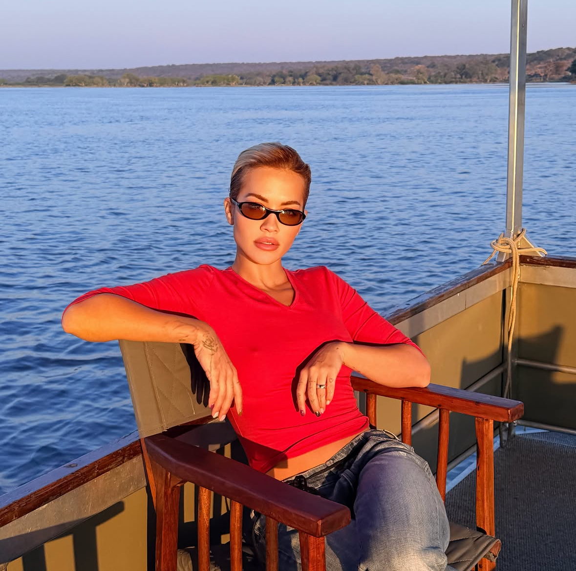 MaskedSingerFOX's tweet photo. Judge on #TheMaskedSinger by day, living her best life off-season. 😍 https://t.co/9txUe3Yxq3
