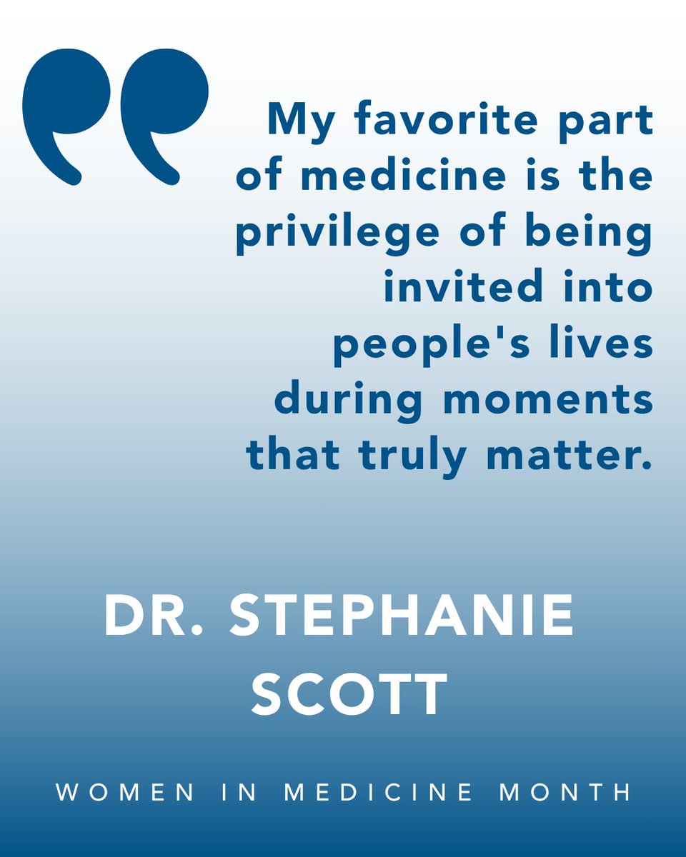 MUSChealth's tweet photo. "I wake up every day genuinely excited to come to work."

During Women in Medicine Month, we’re celebrating Pulmonary and Critical Care Physician Dr. Stephanie Scott, one of the many women changing what's possible for patients at MUSC Health Columbia.

#WiMMonth #MUSCColumbia https://t.co/ZZh6mp78nL