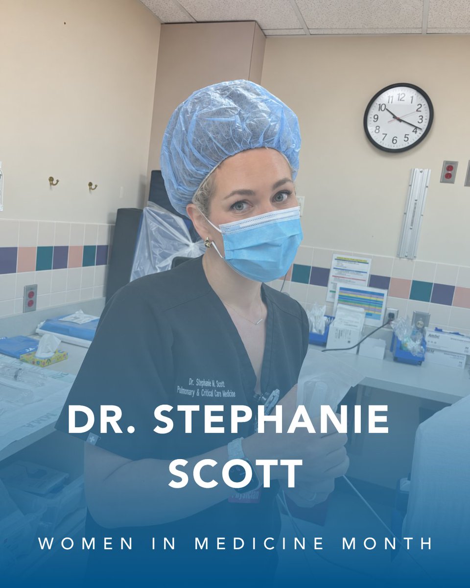 MUSChealth's tweet photo. "I wake up every day genuinely excited to come to work."

During Women in Medicine Month, we’re celebrating Pulmonary and Critical Care Physician Dr. Stephanie Scott, one of the many women changing what's possible for patients at MUSC Health Columbia.

#WiMMonth #MUSCColumbia https://t.co/ZZh6mp78nL