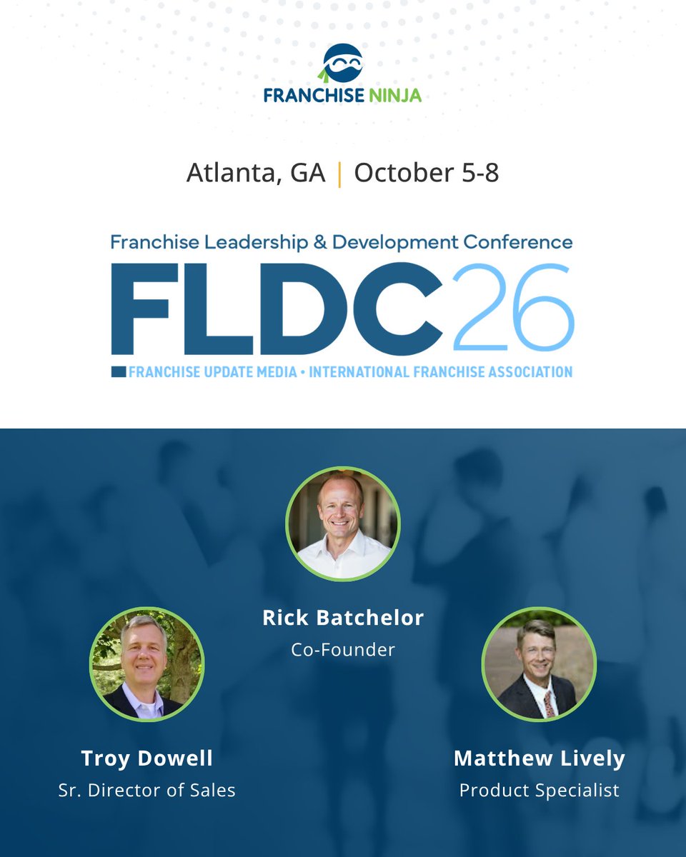 Franchise_Ninja's tweet photo. FLDC 2026, here we come!

Franchise Ninja helps development teams answer “Is this territory available?” faster—reducing friction, keeping brokers engaged, and capturing up to 50% more candidates.

Heading to FLDC? Come find us!

https://t.co/4918sMCMYz 

#FLDC2026 #Franchising https://t.co/zXHhYxG8Uz