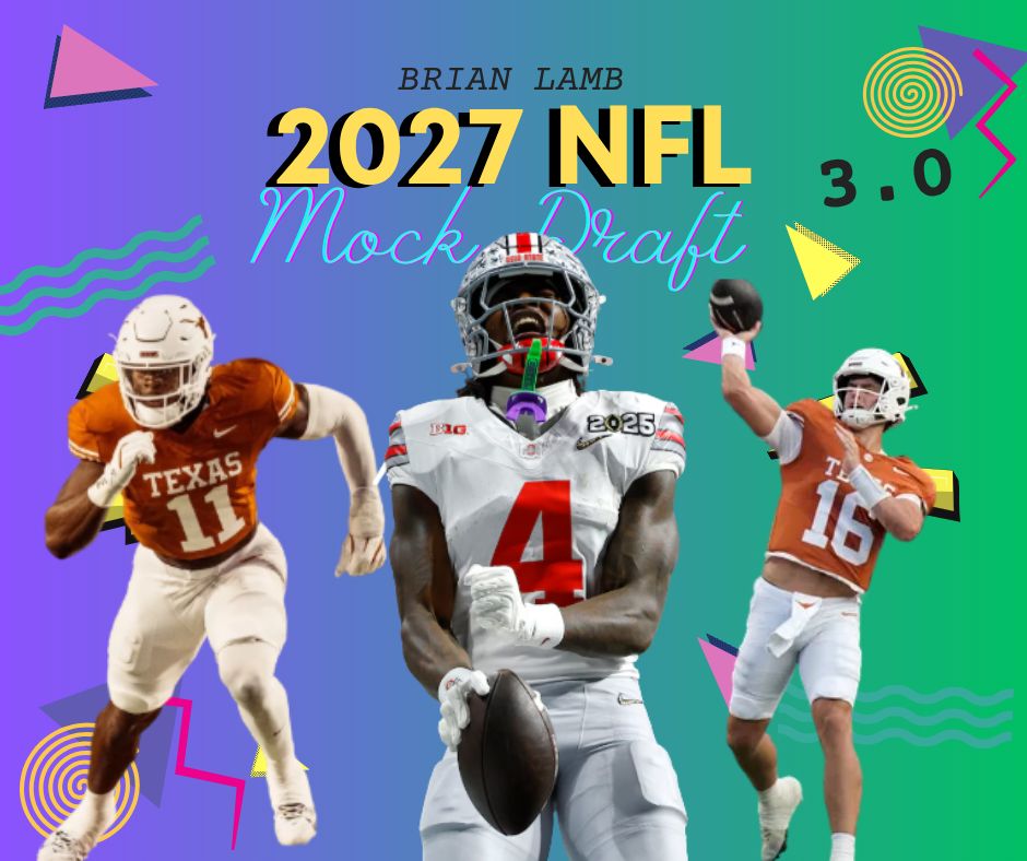 DraftCountdown's tweet photo. Early season tape is in! @brianlamb_ISN projects Round 1 of the 2027 NFL Draft on @DraftCountdown:

Texans: Jeremiah Smith

Bucs: Colin Simmons

Jets: Arch Manning

Picks 1–32 👇

https://t.co/6ZkYF7atCm 

#NFLDraft https://t.co/Xt67cR6B8V