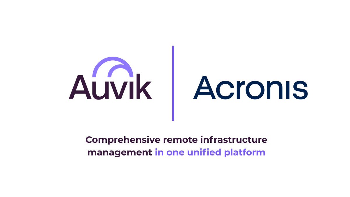 AuvikOfficial's tweet photo. We're thrilled to be partnering with @Acronis to bring Auvik network management to the Acronis RMM platform - helping IT teams reduce tool sprawl and complexity in their technology stacks.

Learn more: https://t.co/SGnw0duJUj https://t.co/Aan3bRFceP