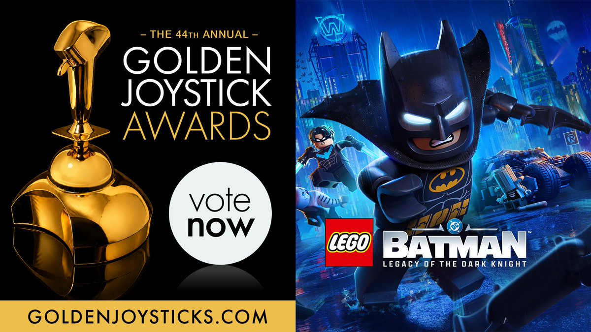 LEGODCGame's tweet photo. The Dark Knight needs you! 🦇 LEGO® Batman™: Legacy of the Dark Knight has been nominated for Console Game of the Year at the Golden Joystick Awards! 

Vote now: https://t.co/kKuxGo5evq https://t.co/AlR4OL2EWt