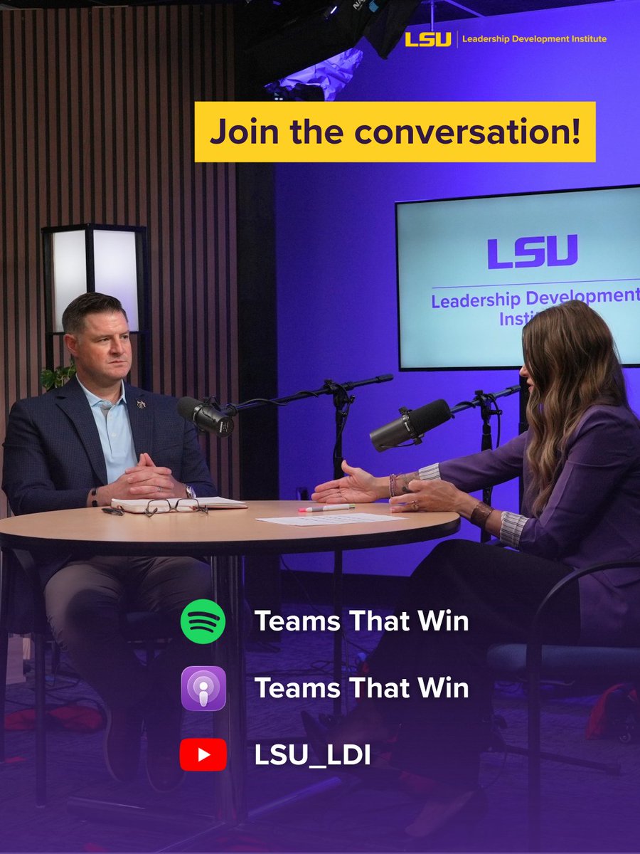 LSU_LDI's tweet photo. You can't go in and say, we're doing it different now."

Dave Lombardo on Episode 8 of Teams That Win.

https://t.co/suPagYkfCf

#Leadership #TeamsThatWin https://t.co/c426WXbMaF